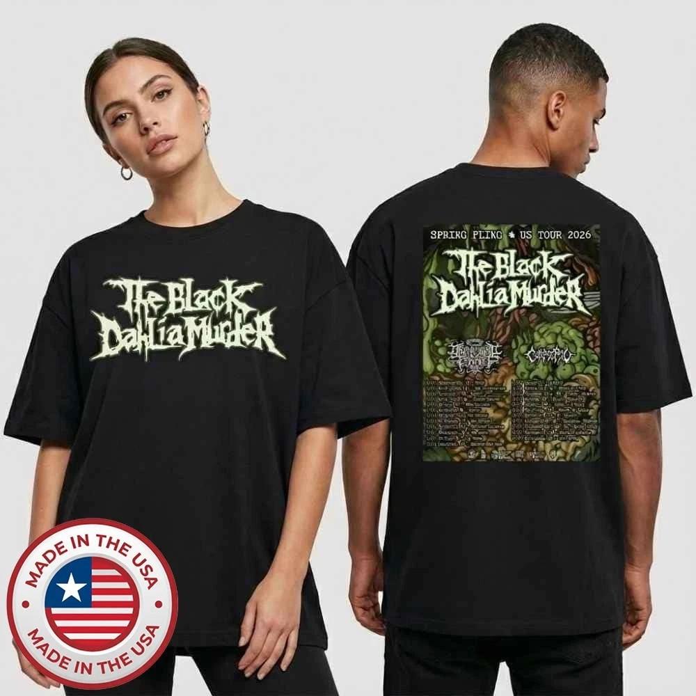 

New The Black Dahlia Murder Band 2 Sides US Tour 2026 S to 5XL Shirt ZL631 Unisex T-Shirt S