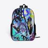 Blauer Trend Mode Graffiti Junge Schüler Schultasche Rucksack mit großem Fassungsvermögen