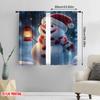 2pcs 2D Flat Printing Merry Christmas Popular Party Window Curtains Christmas Snowman 2 100% Polyester Without Electricity 0