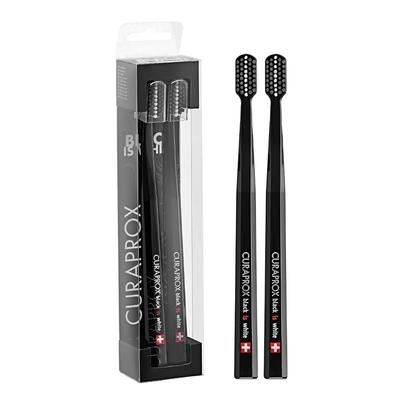 CURAPROX Toothbrush Black Is White Black X Black Set (BIW) 2-piece