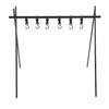 Camping Hanging Rack 6kg Load Bearing Aluminum Alloy Hanging Rack Portable Cookware Hanging Rack Camping with 6 Hook