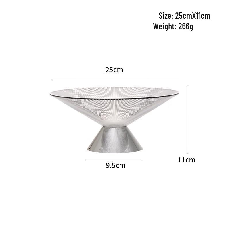 Korean Style High-Foot Glass Fruit Plate