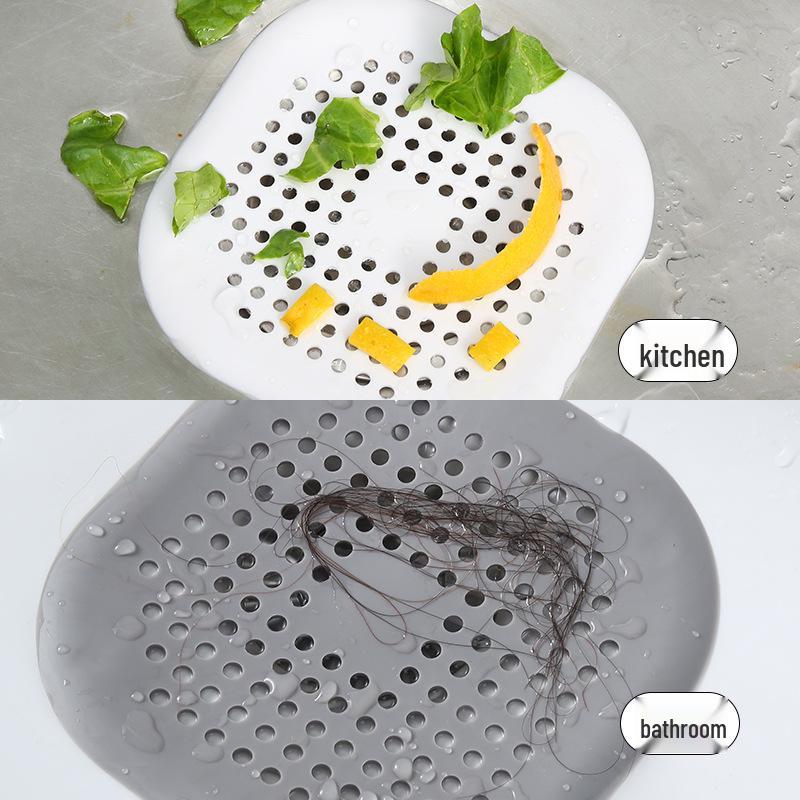 Silicone Floor Drain Sticker: Universal Anti-Clog Hair Filter for Kitchen and Bathroom.