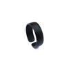 Matte Black Plain Wedding Ring Knight Adjustable Ring