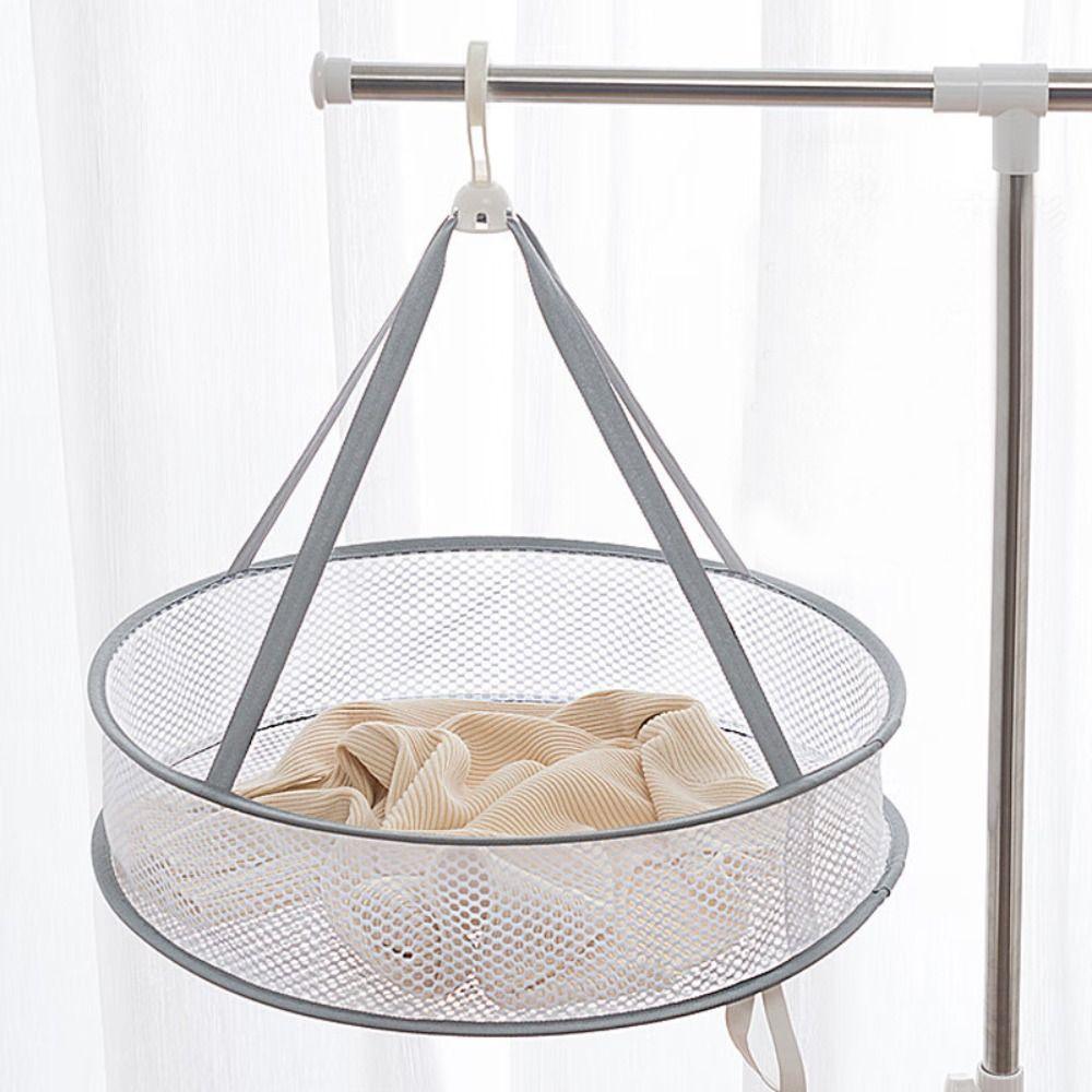 

Portable Clothes Dryer Basket 1/2 Layer Clothes Hanging Dryer Soft Socks Drying Net for Home 1layer