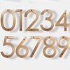 Floating House Number Gold Modern #0-9 Address Plaque