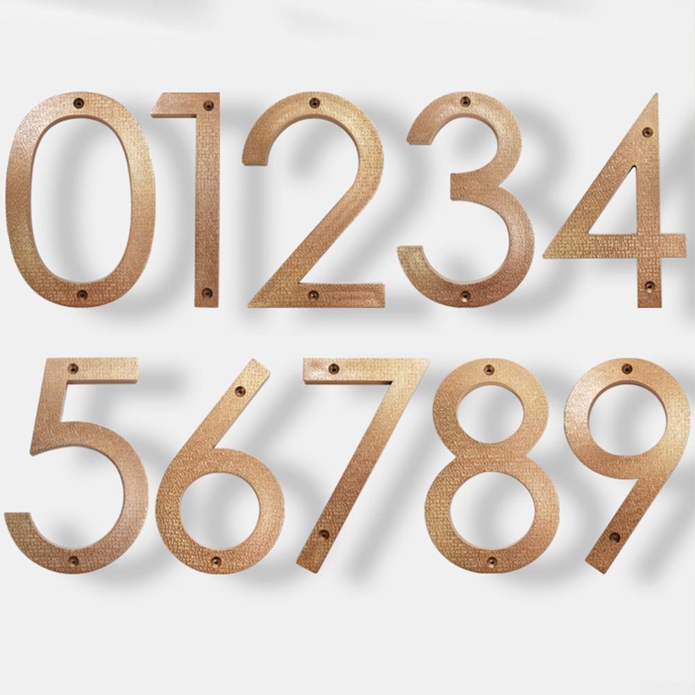 Floating House Number Gold Modern #0-9 Address Plaque