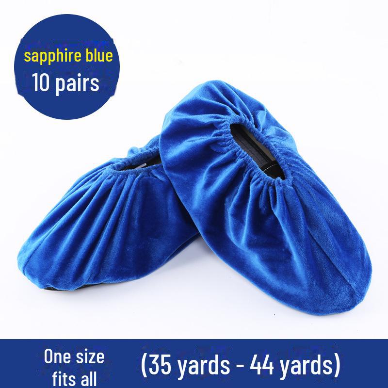 Durable Non-Slip Flannel Shoe Covers for Reusable Indoor Use - Ideal for Kids, Guests, and Students