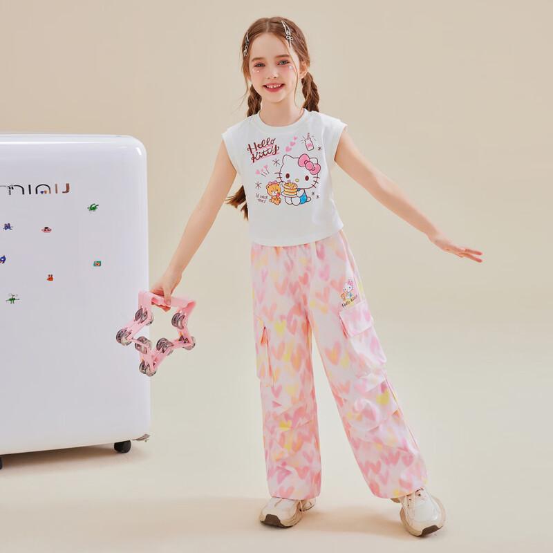 Hello Kitty Girls' Dopamine Color Block Summer Two-Piece Set