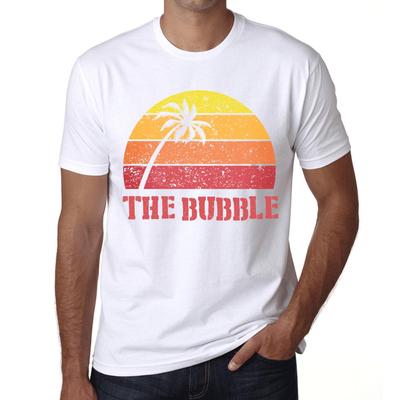 Men’s Vintage Tee Shirt Graphic T Shirt The Bubble Sunset White