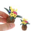 1:12 Mini Simulation Artificial Fruits Vegetables Doll House Furniture Decor Bamboo Basket Miniature Accessory For Children Kids