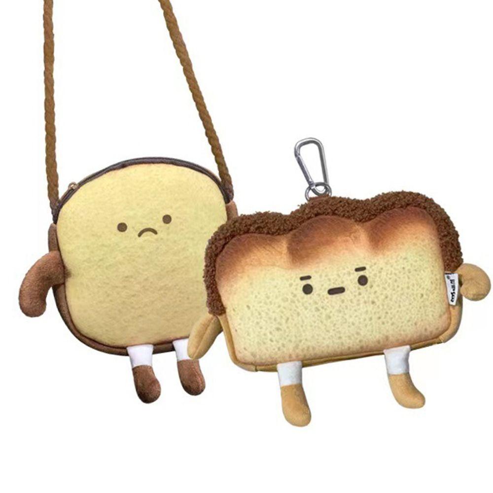 Case School Stationery Handbags Cartoon Toast Purse Bread Coin Bag Cute Casual Tote Card Holder