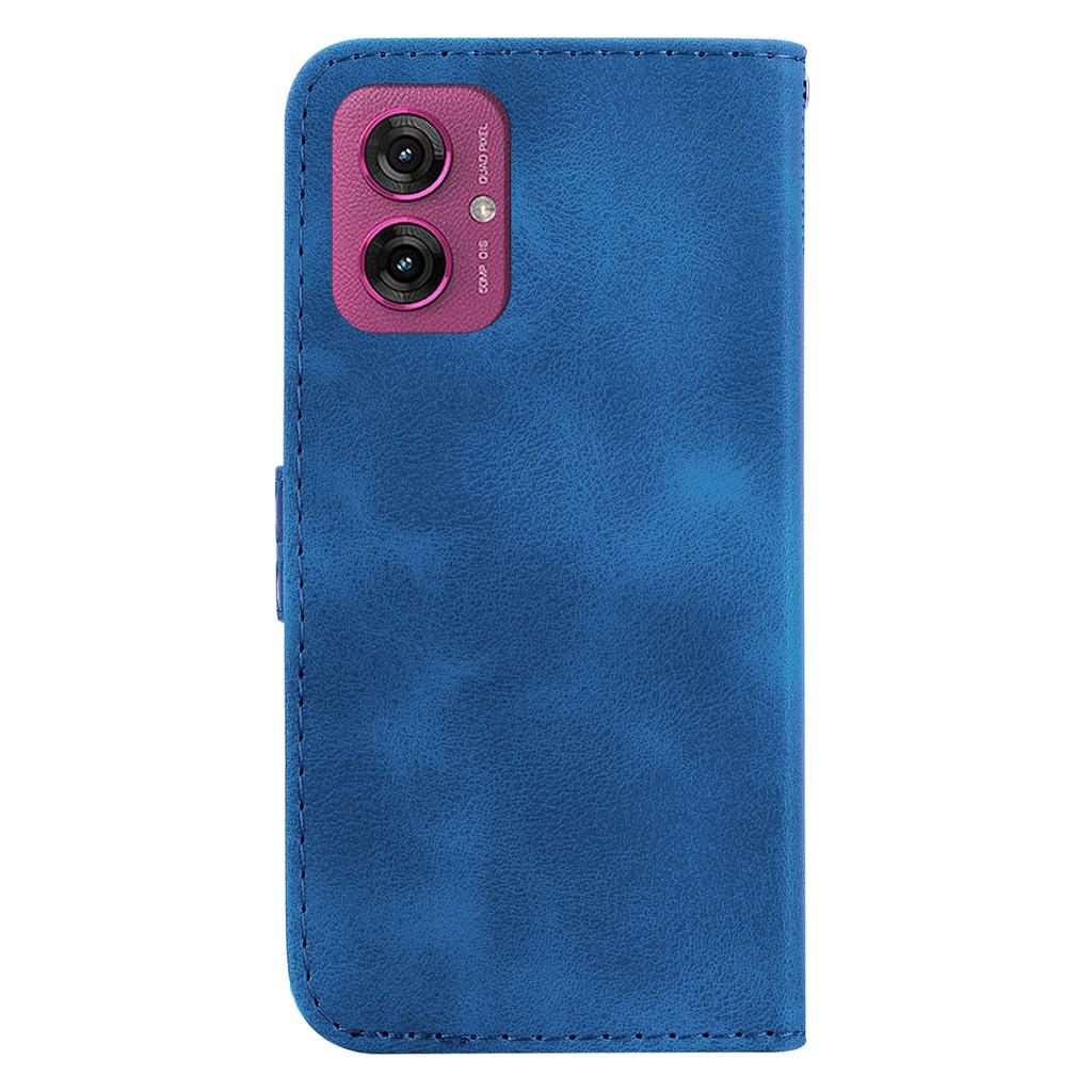 Dla Motorola Moto G55 5G Etui z podstawką Wzór 7-kształtny Imprint Skórzane etui na telefon