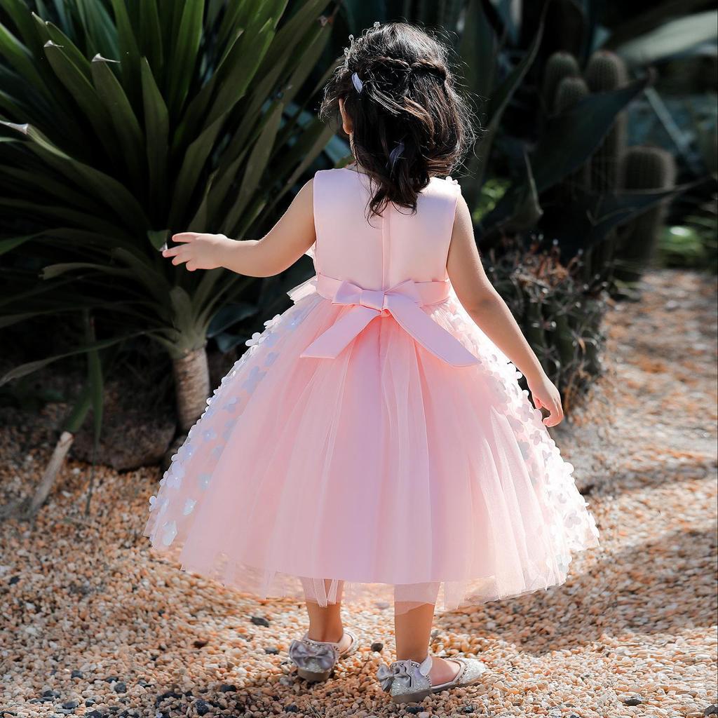 Flower Girl Baby Wedding Dress Fairy Petals Children's Clothing Girl Party Dress Kids Clothes Fancy Teenage Girl Gown 0 1 2 3 Years
