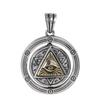 Eye God Triangle Necklace Pendant Amulet Talisman Ancient Egypt Egyptian Protect Magic Evil Demon Ghost Jewelry Gift Hip Hop Rock Goth Gothic