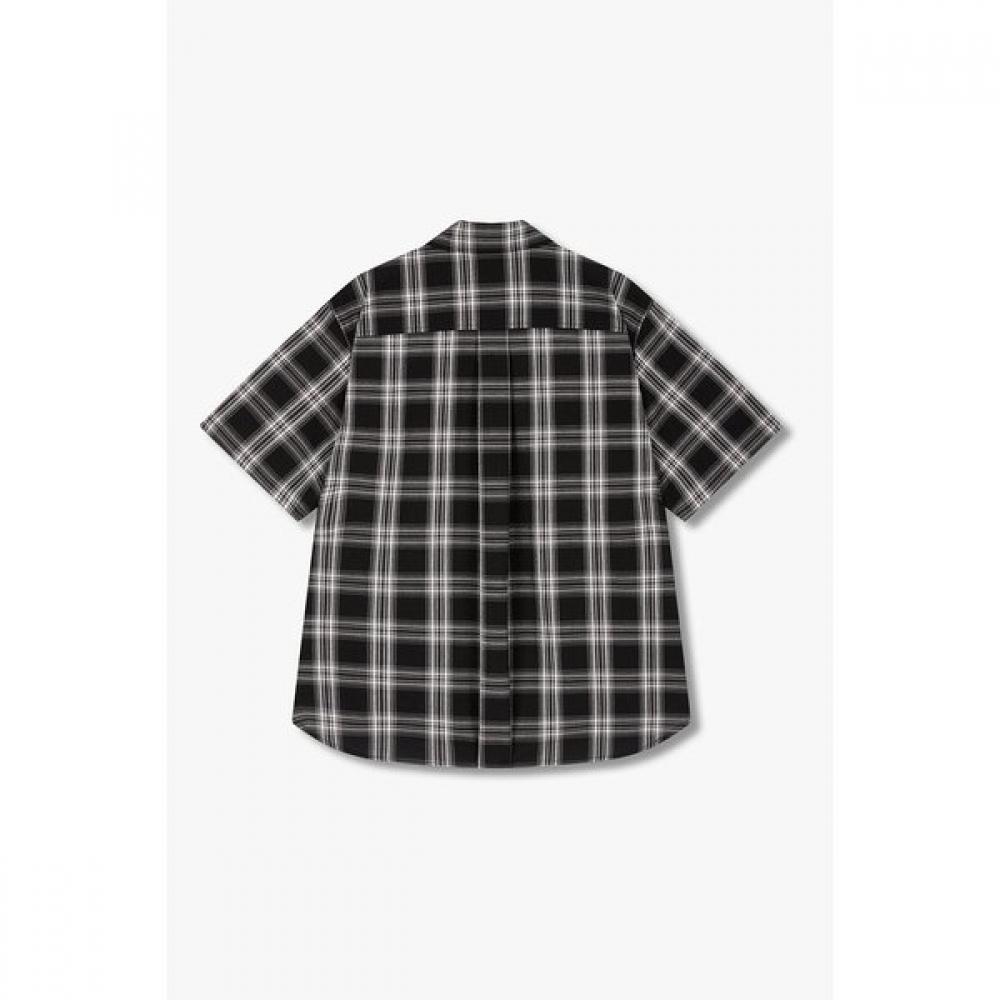 Cotton Check Short Sleeve Shirt Studio Tomboy 9105321191ar 