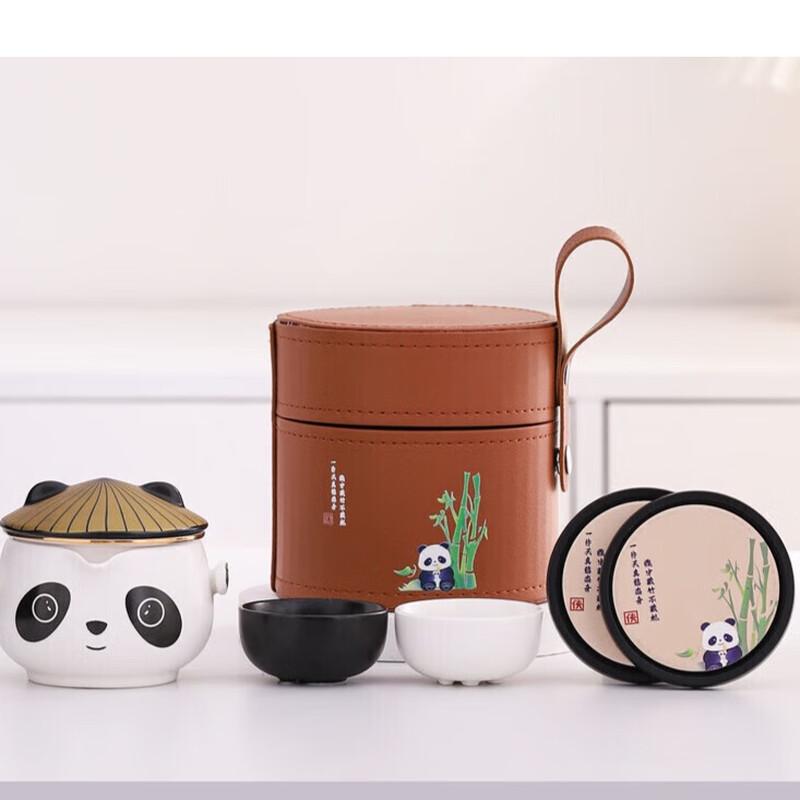 Shangqi Modern Ceramic Tea Set with Pot, 2 Cups & Coasters