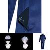 Gojo Jujutsu Kaisen Satoru Cosplay Costume Wig Men School Uniform Outfit Suit