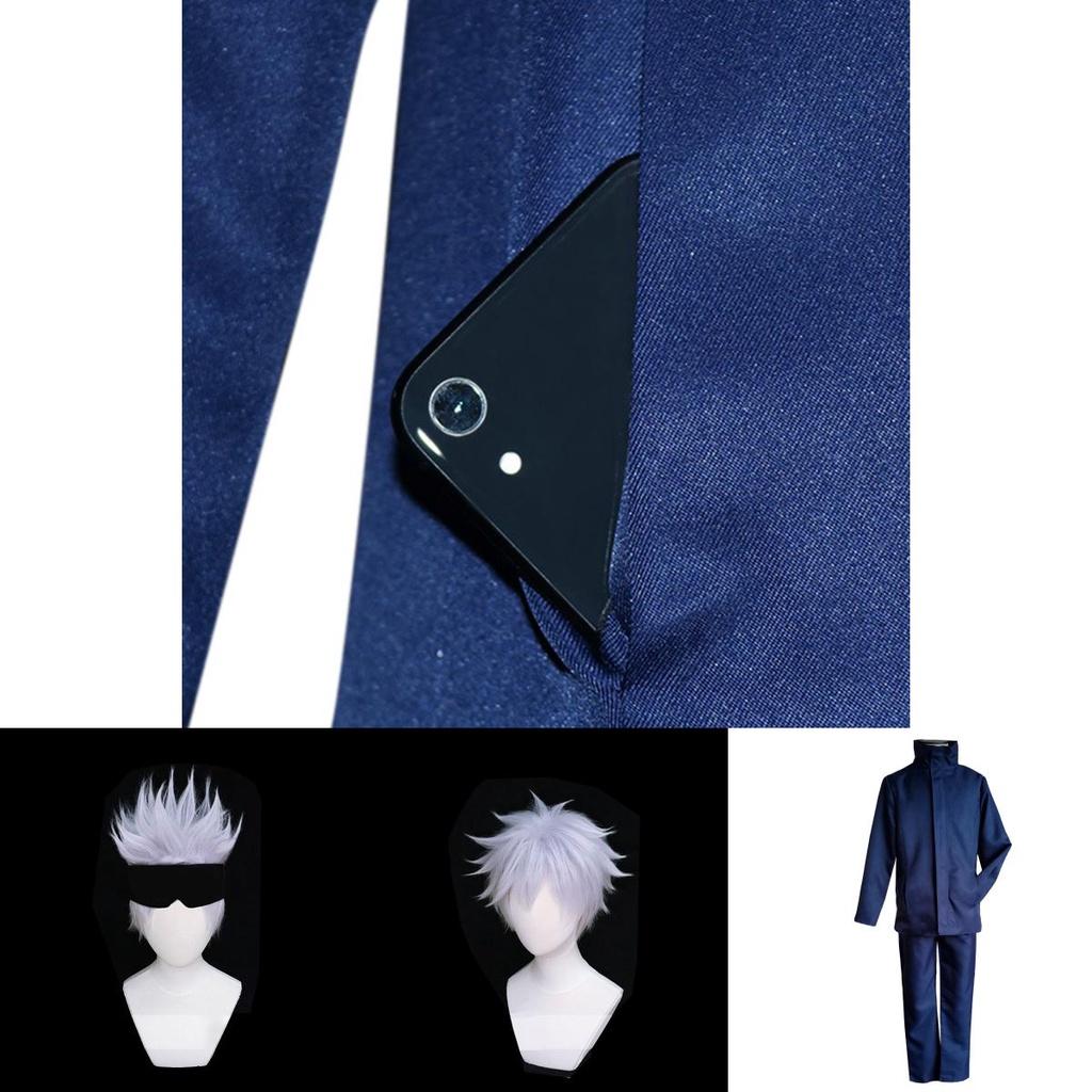Gojo Jujutsu Kaisen Satoru Cosplay Costume Wig Men School Uniform Outfit Suit