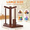 Yarn Holder for Crocheting Magnetic Rotating Spinner Wooden Yarn Ball Holder with Phone Stand & 2 Spindles for Knitter Crocheter