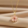 New Versatile Light‑Luxury Flower‑Pendant Women Necklace, Niche‑Designed High‑End Stylish Collarbone Chain