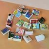 1 Set 1:12 Dollhouse Miniature Display Shelf Bookshelf With 20 Books Model Toy For Doll House Accessories
