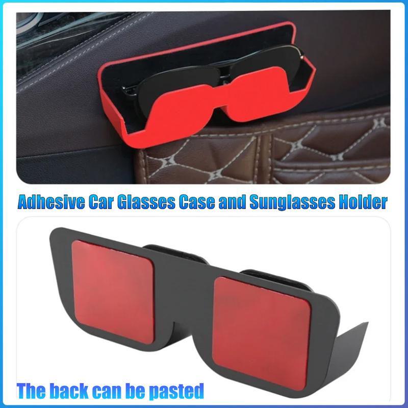 Non-destructive Tallation of Adhesive Car Glasses Case and Sunglasses Holder Car Dashboard Storage Card Car Accessories