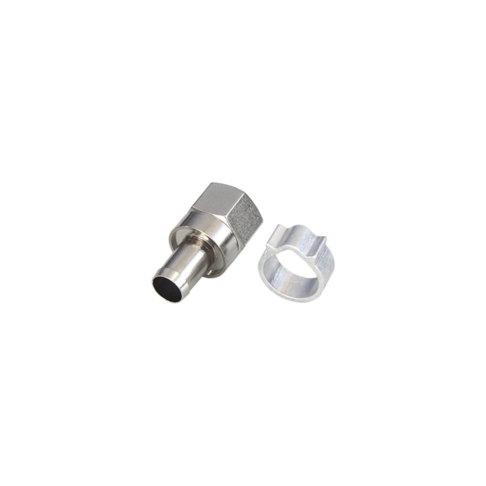 Fuji Parts 4K/8K Broadcast Compatible Antenna Connector for 5C Cable [500 pieces] 5C F-type Connector with Aluminum Ring 5C-500P