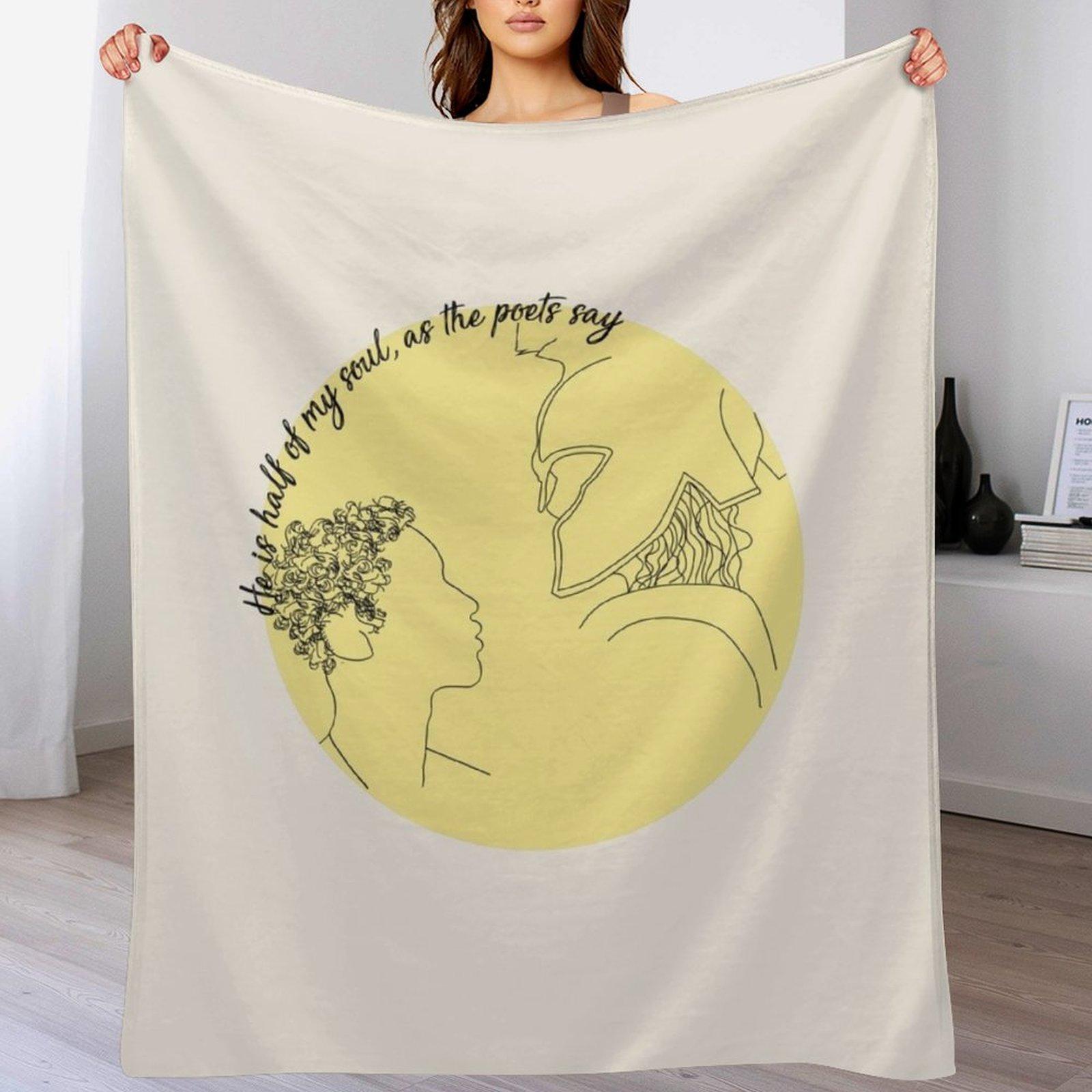 

he is half of my soul as the poets say Throw Blanket Year Round Soft Comfortable Blanket for Home 102x76cm(40x30in)