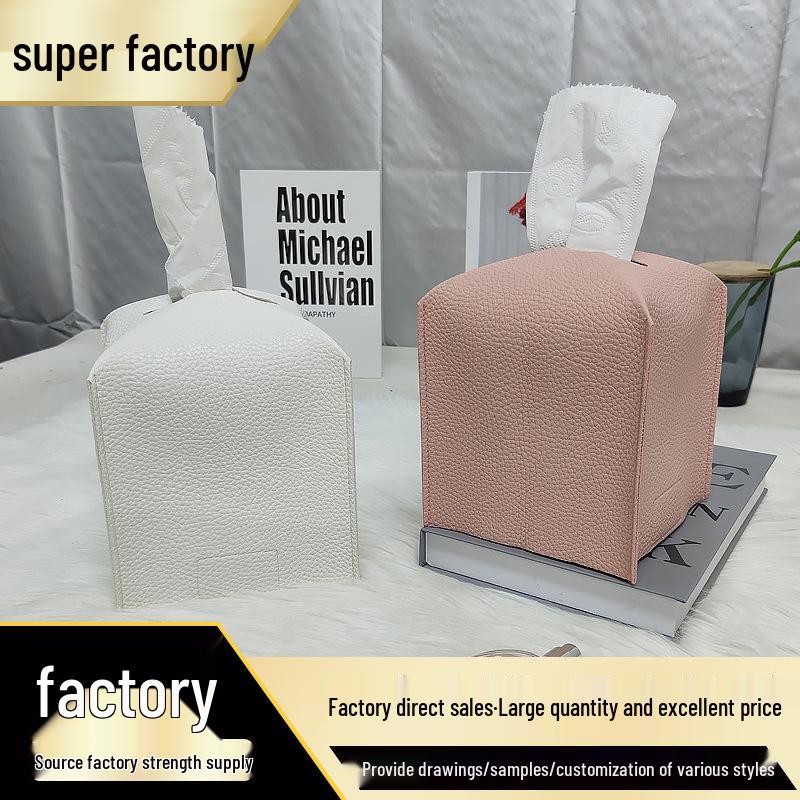 Customizable Long Tissue Box for Hotel, Car, Home & Bathroom чёрный