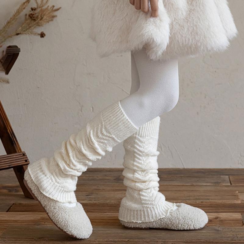 Kids Glittering Ankle Socks Reusable Heat Leggings Breathable Textured Fabric Play date Outfit Essential Easy Care