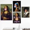 Klasik Sanat Mona Lisa Üfleme Pembe Balonlu Sakız Tuval Resimleri Poster Baskı Duvar Sanatı Resimleri için Oturma oda duvar dekoru Cuadros