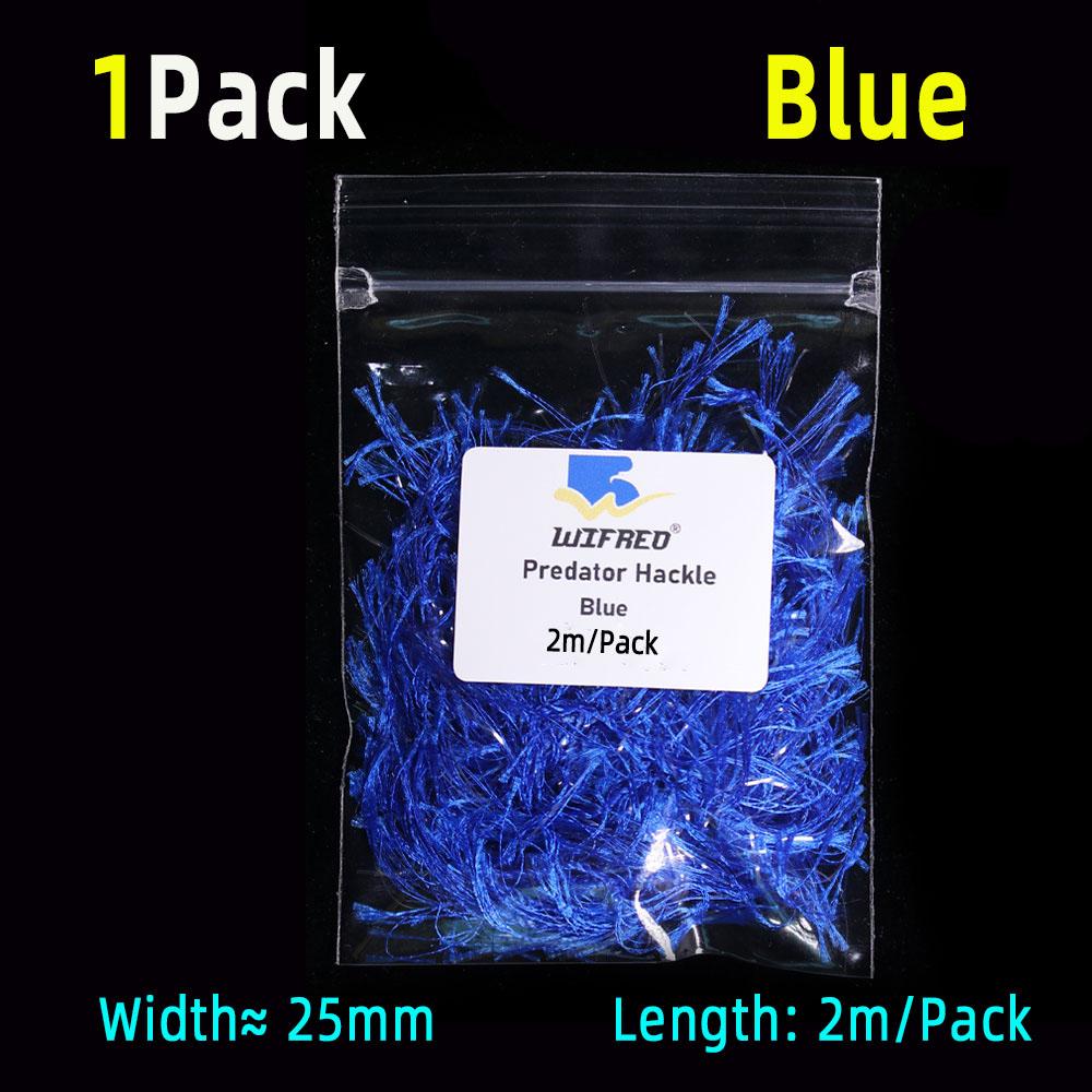 2M/Pack Predator Hackle Single-Sided Chenille Predator Hackle Fly Tying Material For Streamer Bodies Trout Pike Muskie Predators Fishing Lures