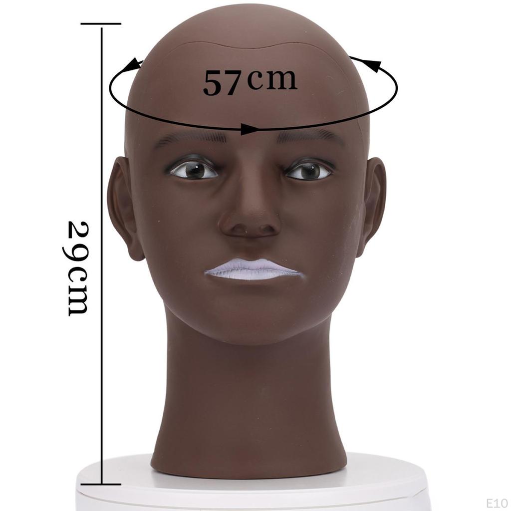Glatze Mannequin Kopf Make-Up Puppe Freistehende Robuste Perücke Display Puppe für Schal Salon