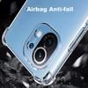 Compatible with Xiaomi 11 Youth Edition, Shockproof Phone Case with Four Corners, Full Protection Airbag Transparent Soft TPU - Clear White