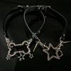 European American Style Leathers Collar Trend Punk Bone Pentagrams Neck Bands Adjustable Length Neckchain Accessories
