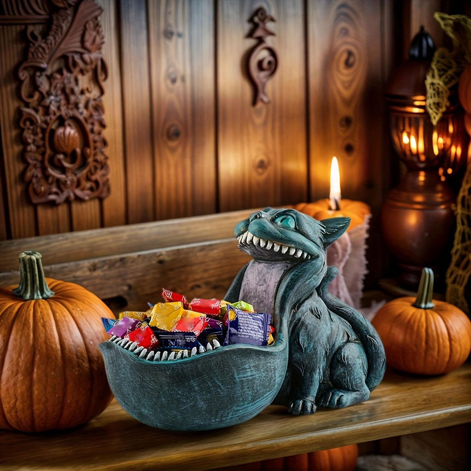 

Статуэтка Конфетница в виде кошки Большая конфетница для стола Чаша для ключей для прихожей Комнатный кашпо Декоративные чаши для дома Подарки Кошка с большим ртом One Size