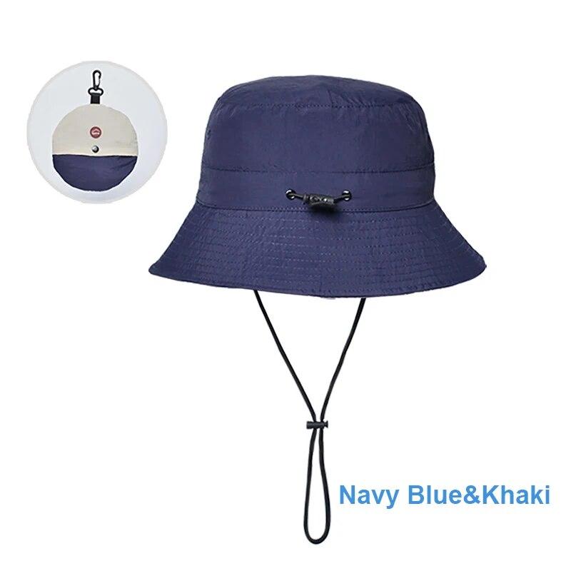 Outdoor Waterproof Bucket Hats Men Women Foldable Fisherman Hat Sun Protection Hat Boonie Hat Camping Hiking Garden Safari Beach