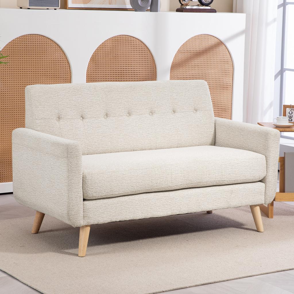 Two-Seater Sofa, Comfortable, 134x71x82 Cm, Beige