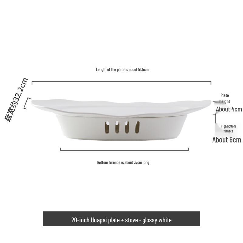 Nordic Ceramic Food Warming Plate with Candle Heater