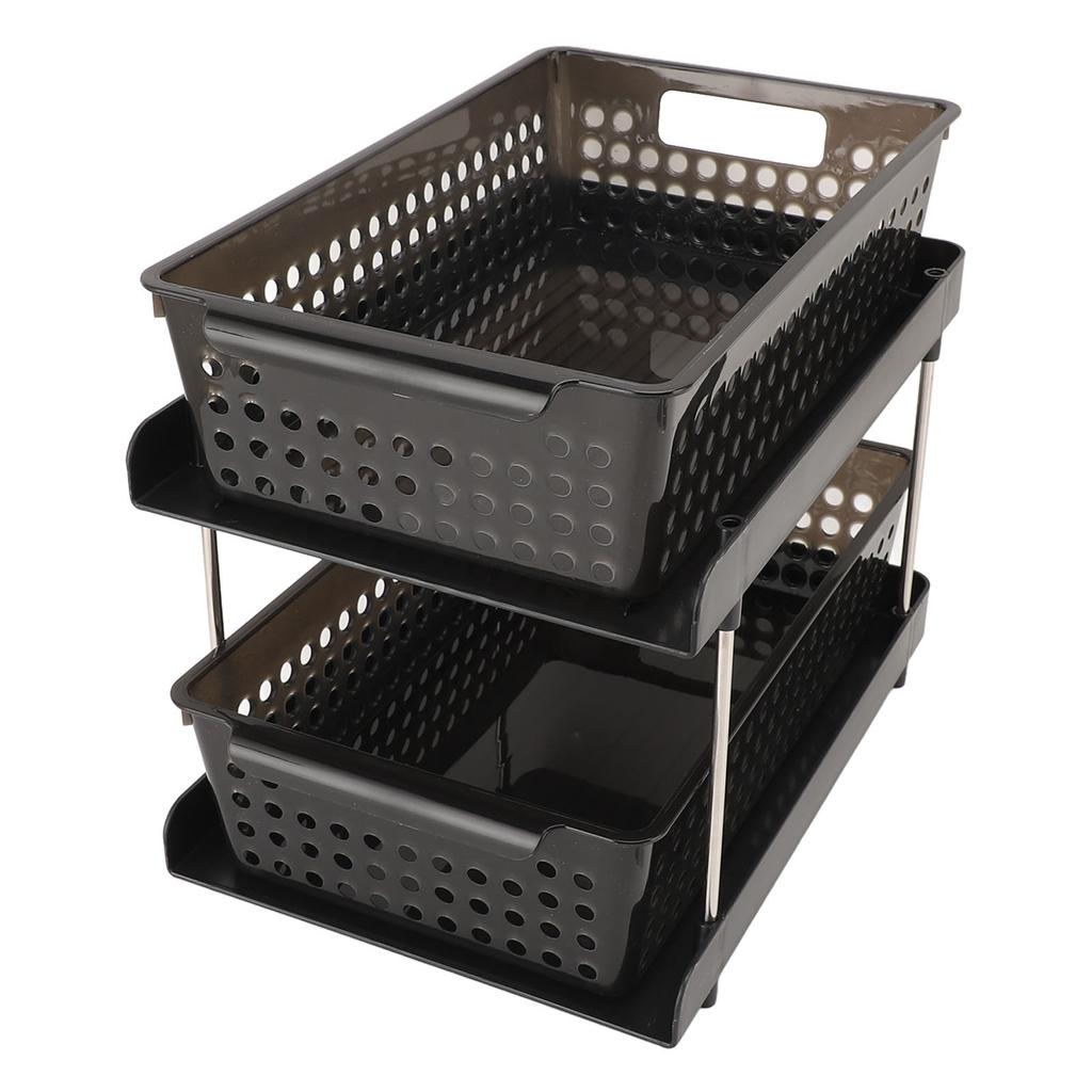 2-stufiger Organizer Mehrzweck-Aufbewahrungskörbe Badezimmer-Aufbewahrungsorganizer Waschtisch-Behälter