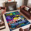 Personalized Crystal Velvet Carpet Custom Name Text,Geometry Dash Anti Slip Area Rug For Home Decoration