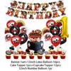 Casino Poker Chips Theme Birthday Party Decorations Playing Cards Money Golden Glitters Red Curtain BalloonS Cake Topper Banner