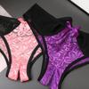 Top Sell Sexy Panties for Women Open Crotch Lace Briefs Low Waist Underwear Comfortable Sexy Underpants