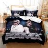 Cool Spanish Rap Artist Al Safir Bedding Set Duvet Cover + 2 Pillowcases Trendy Portrait Bed Linens