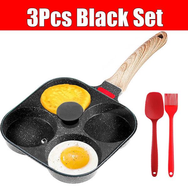 4 Cups Fried Egg Pan Nonstick Breakfast Pancake Pan Omelette Skillet Cookware Healthy Egg Frying Pan Plett Crepes Cooker Pan