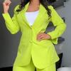 Traje de Dos Piezas para Mujer Atuendo de Negocios Chaqueta Blazer Casual y Pantalones Elegantes de Pierna Ancha Conjunto Formales para Oficina
