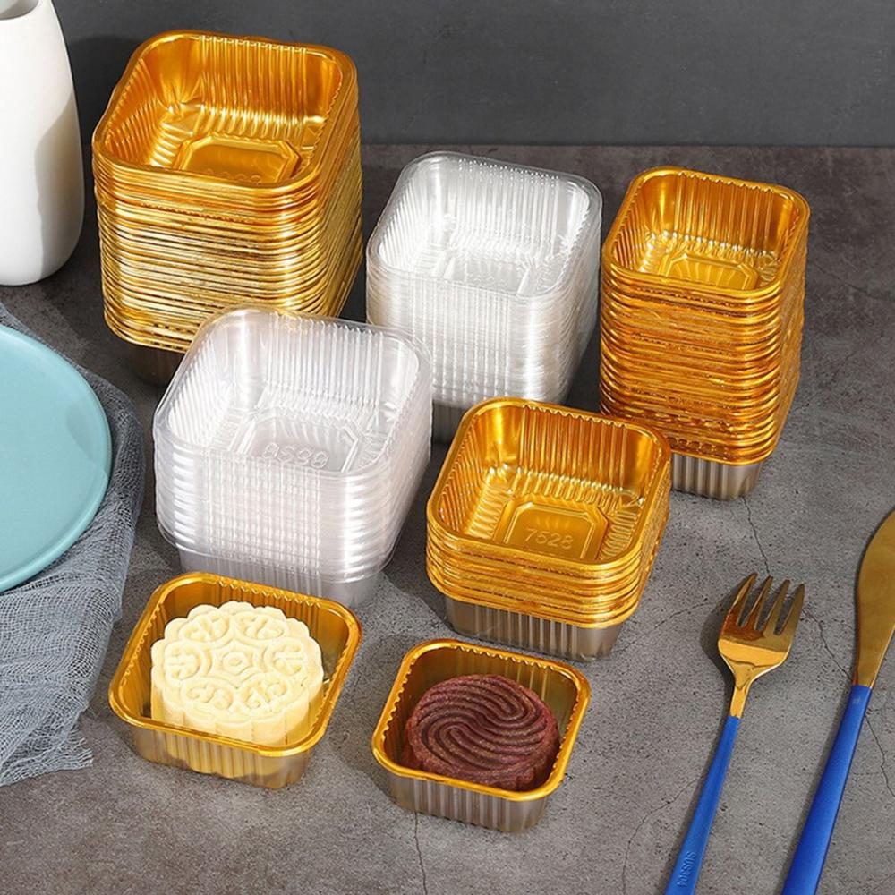 Cookies Plastic Cupcake Individual Cake Holder Mousse Container Mooncake Tray Packaging Box
