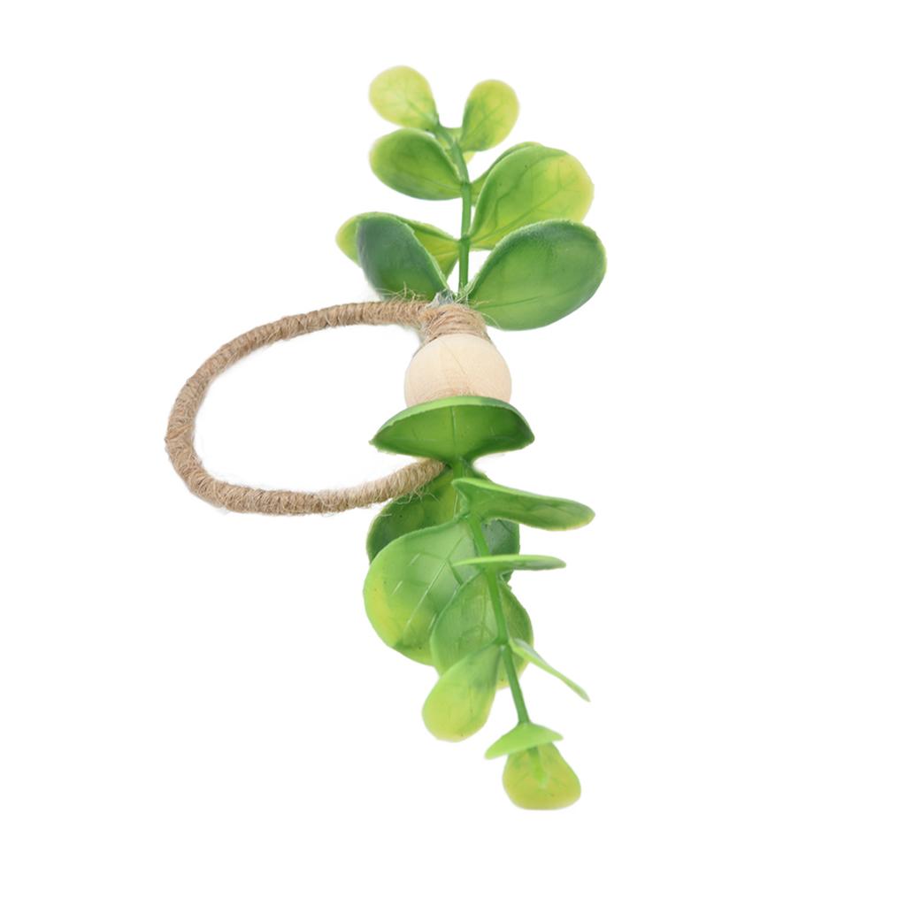 4Pcs Napkin Rings Simple Decorative Handicraft Leaf Flower Napkin Rings for Weddings New Years Parties