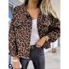 2025 Leopard Print European and American Denim Jacket for Women